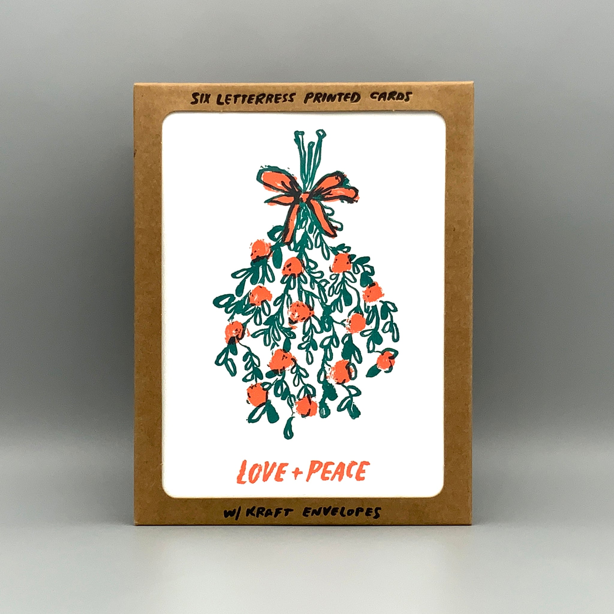 SET OF SIX / Mistletoe Love and Peace