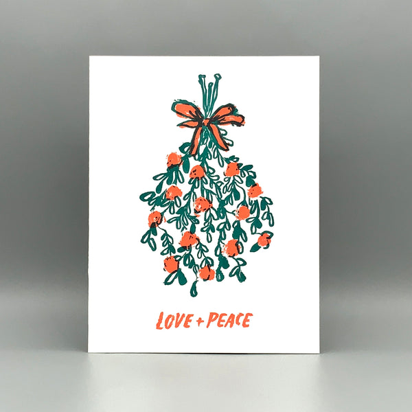 SET OF SIX / Mistletoe Love and Peace